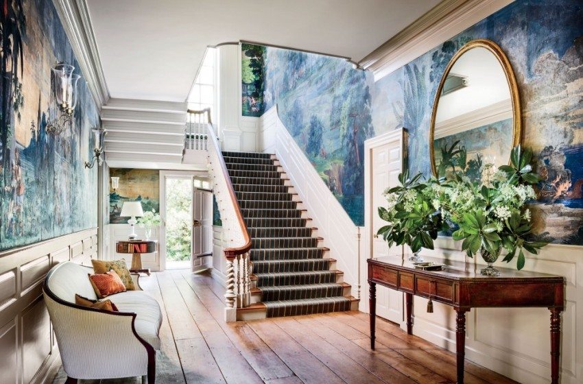 Obrázok na stenách bol vytvorený pomocou tekutých tapiet Obrázok na stenách bol vytvorený pomocou tekutých tapiet