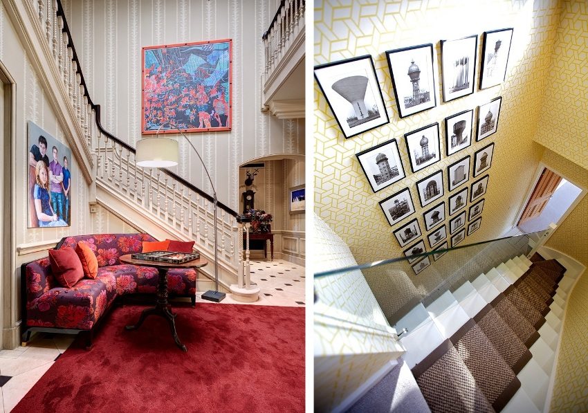 Príklady dizajnu schodiskových hál pomocou tapiet Príklady dizajnu schodiskových hál pomocou tapiet