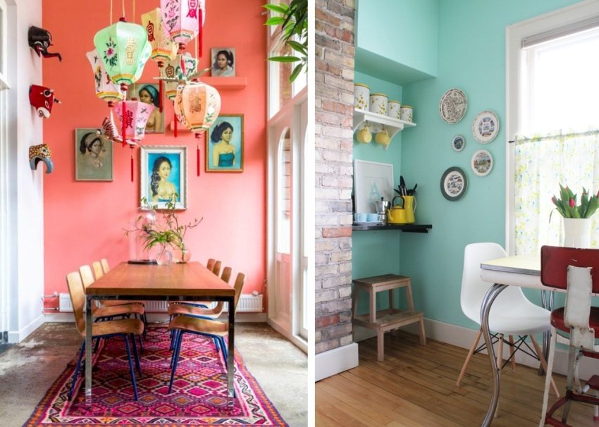 Levende eksempler på at dekorere spisepladsen med malbar tapet Levende eksempler på at dekorere spisepladsen med malbar tapet