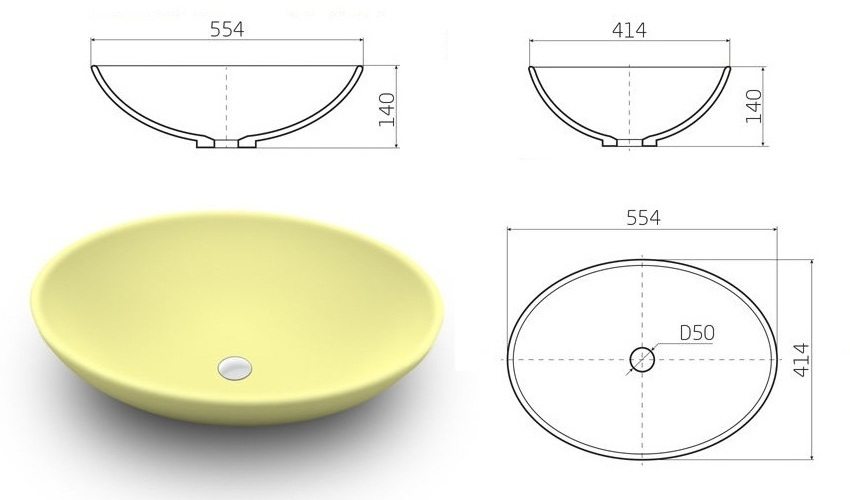 Scorino ovale Acrylstein Waschbecken Abmessungen Scorino ovale Acrylstein Waschbecken Abmessungen