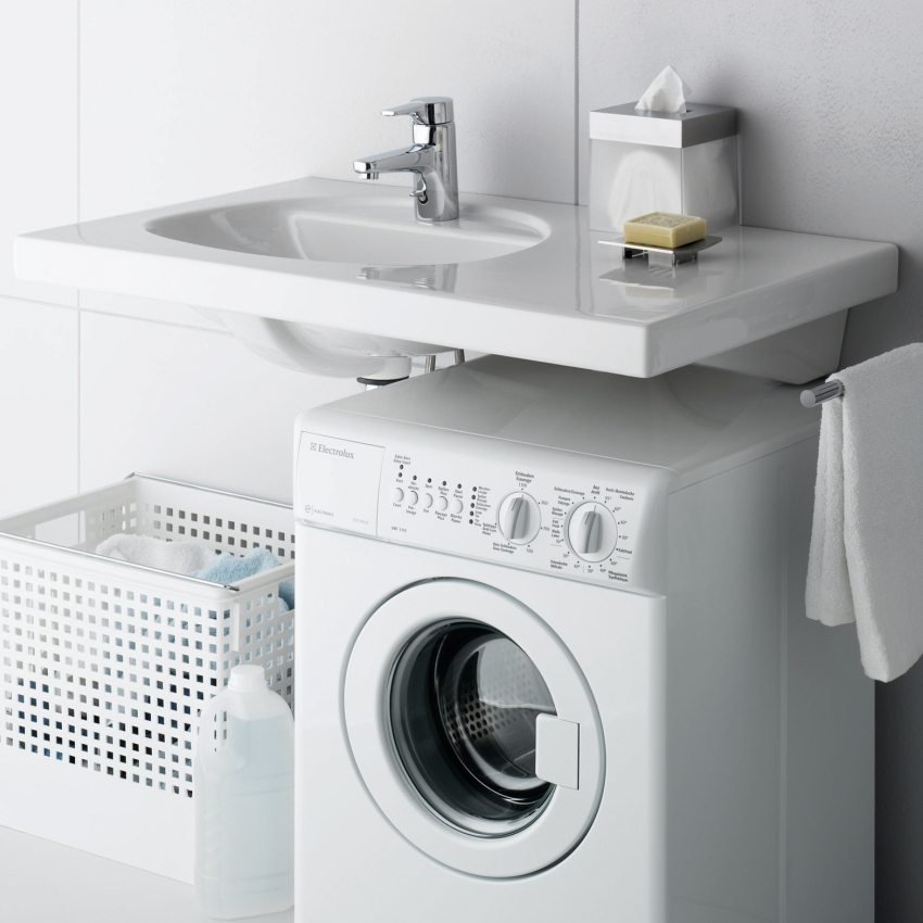 Keramikspüle mit Arbeitsplatte für Waschmaschine Keramikspüle mit Arbeitsplatte für Waschmaschine