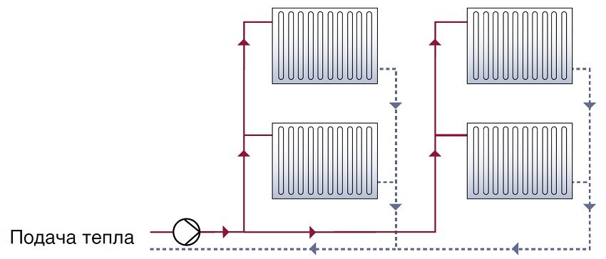 Diagram pendawaian menegak sistem pemanasan rumah persendirian dua tingkat Diagram pendawaian menegak sistem pemanasan rumah persendirian dua tingkat