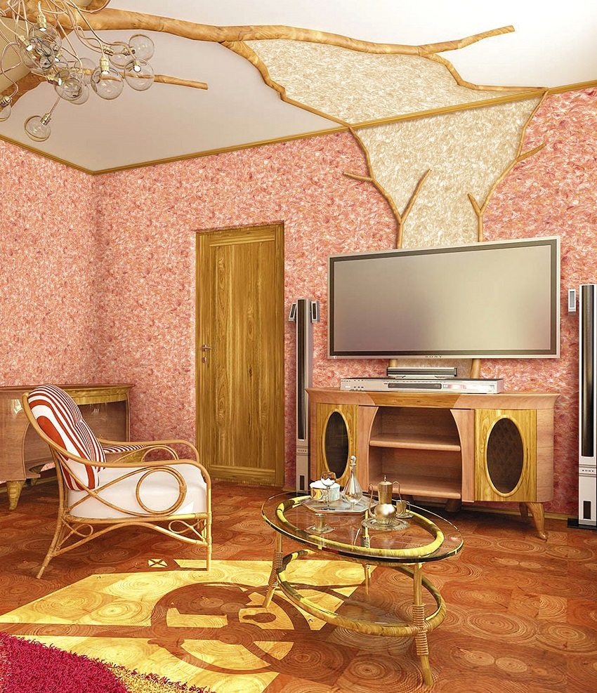 Flytende tapet kan brukes både til vegg- og takdekorasjon Flytende tapet kan brukes både til vegg- og takdekorasjon