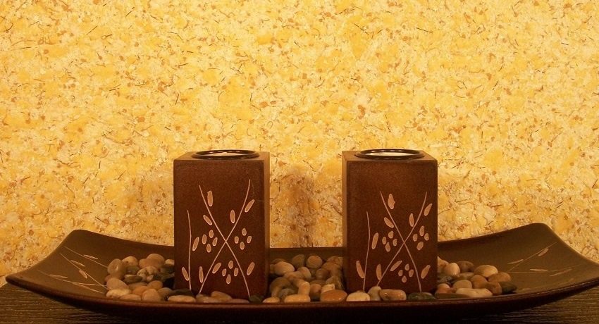 Flytende tapet er egentlig det samme gipset for vegger med dekorative fyllstoffer Flytende tapet er egentlig det samme gipset for vegger med dekorative fyllstoffer