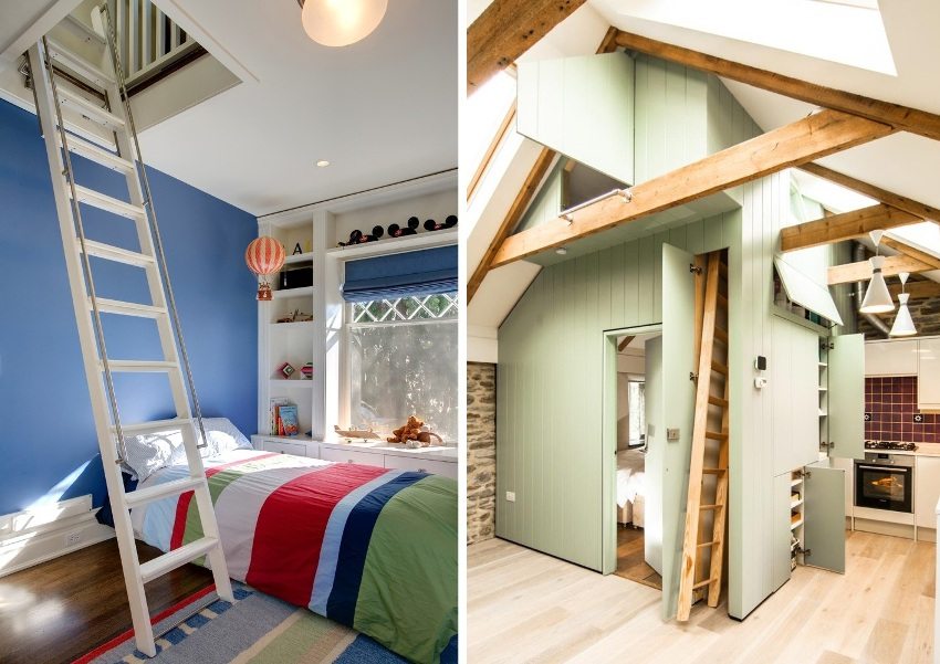 Eksempler på bruk av bærbare stiger Eksempler på bruk av bærbare stiger