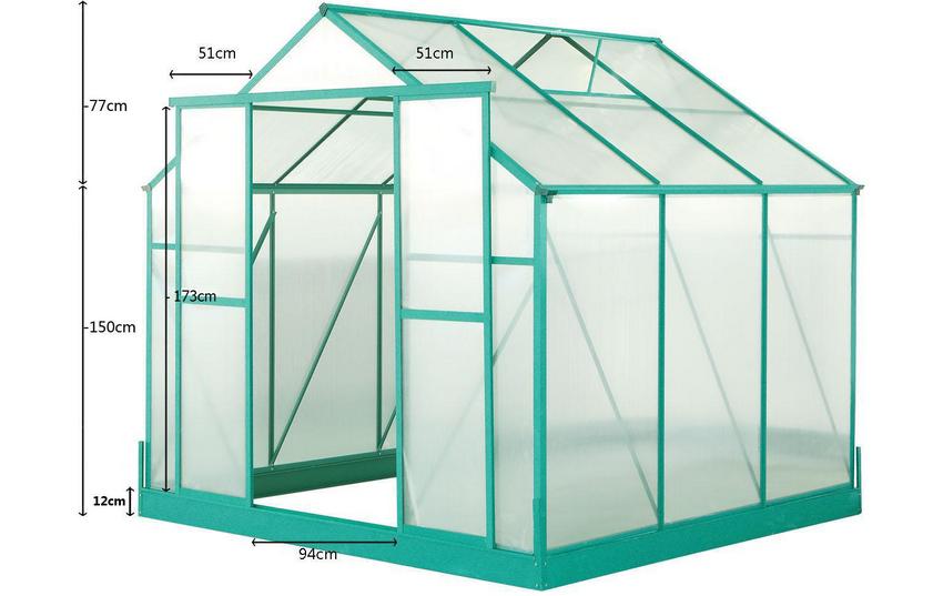 Wielkość szklarni dobiera się tak, aby przy cięciu wymaganych sekcji pozostało jak najmniej odpadów Wielkość szklarni dobiera się tak, aby przy cięciu wymaganych sekcji pozostało jak najmniej odpadów