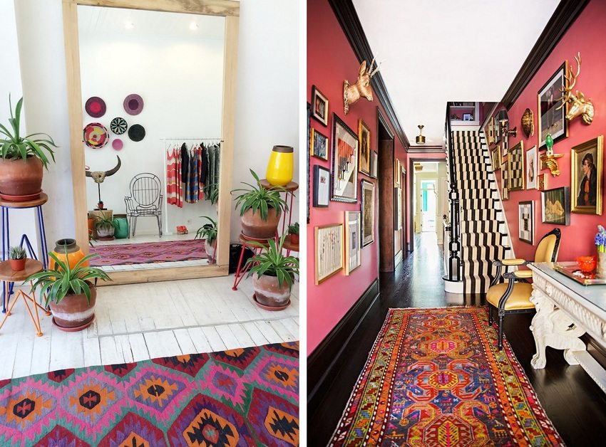 Lyse farger i et moderne ganginnredning Lyse farger i et moderne ganginnredning