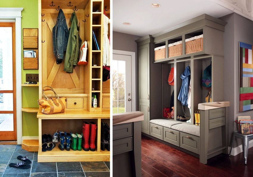 Lagringssystemer kan til og med brukes i utformingen av en liten gang i et privat hus. Lagringssystemer kan til og med brukes i utformingen av en liten gang i et privat hus.