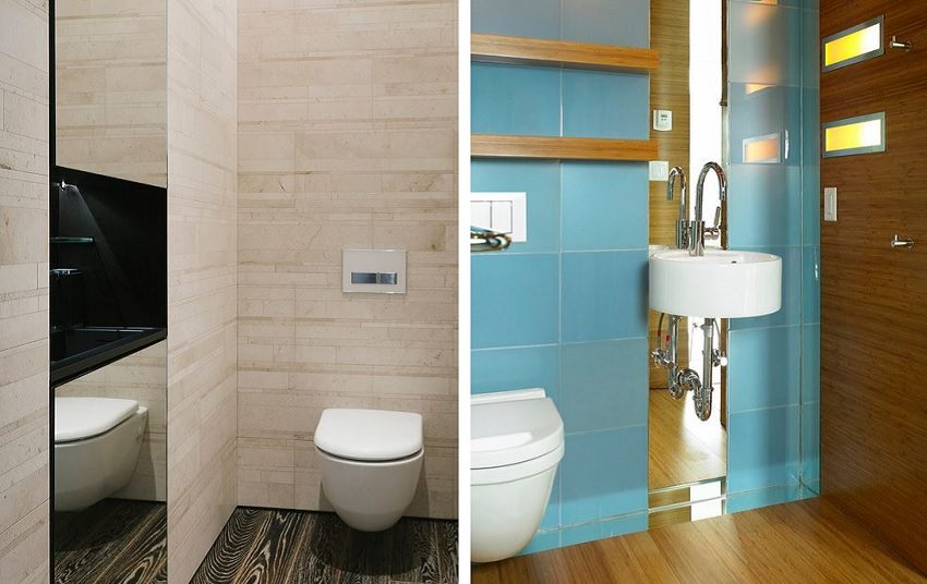 Speilvendte innsatser utvider toalettplassen Speilvendte innsatser utvider toalettplassen