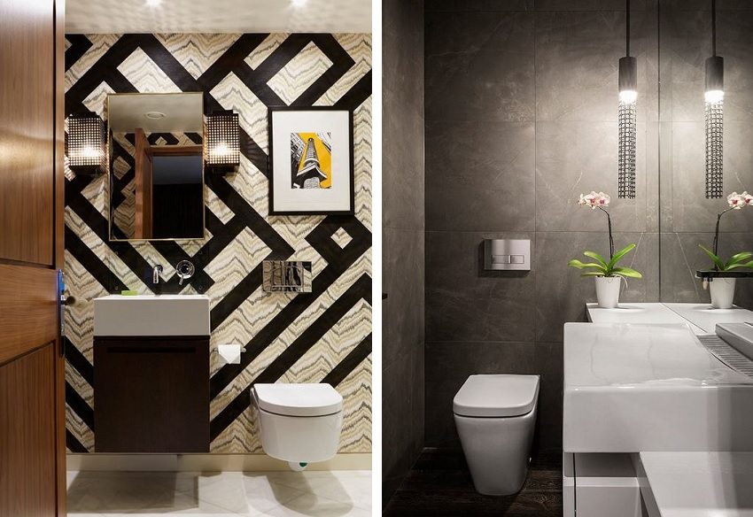 Tankefull belysning er et viktig poeng i utformingen av et lite toalett Tankefull belysning er et viktig poeng i utformingen av et lite toalett