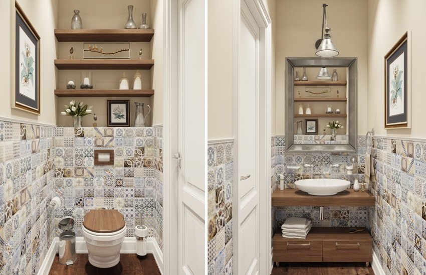 Koselig toalett i beroligende farger Koselig toalett i beroligende farger