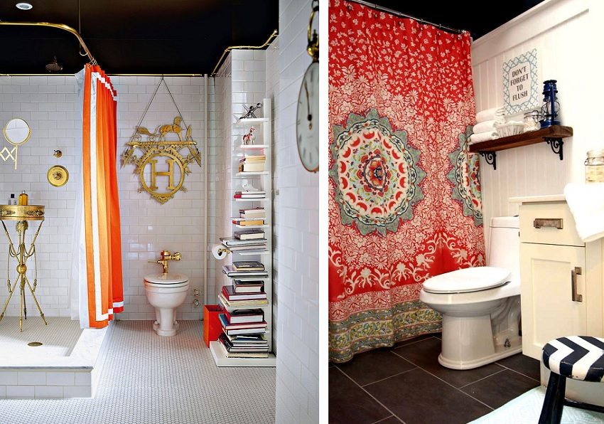 Helle Duschvorhänge schmücken das Badezimmer und setzen farbliche Akzente Helle Duschvorhänge schmücken das Badezimmer und setzen farbliche Akzente