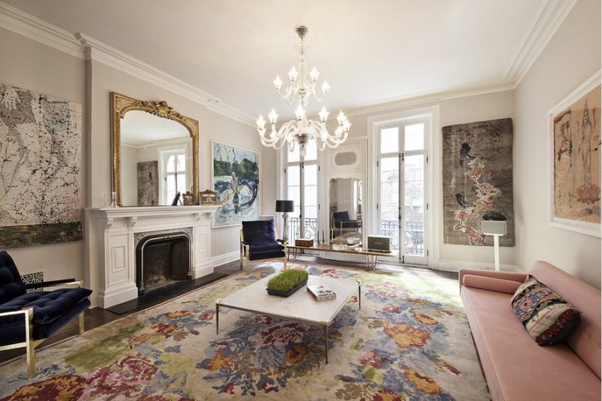 Decoració rica i estuc al saló Decoració rica i estuc a la sala d'estar