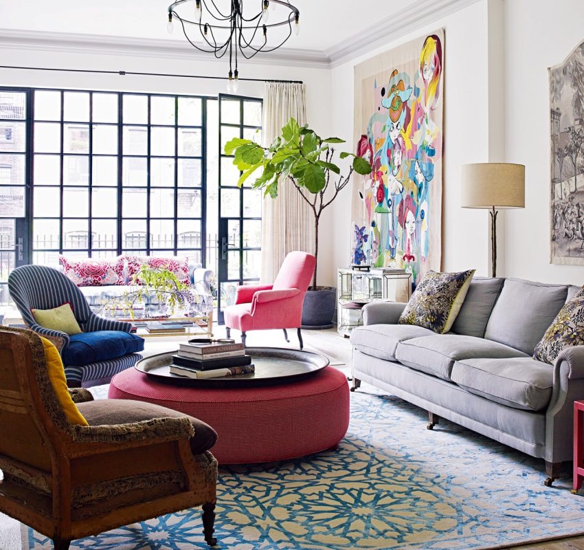 Col·locació de mobles de diferents estils a la sala d’estar Col·locació de mobles de diferents estils a la sala d’estar