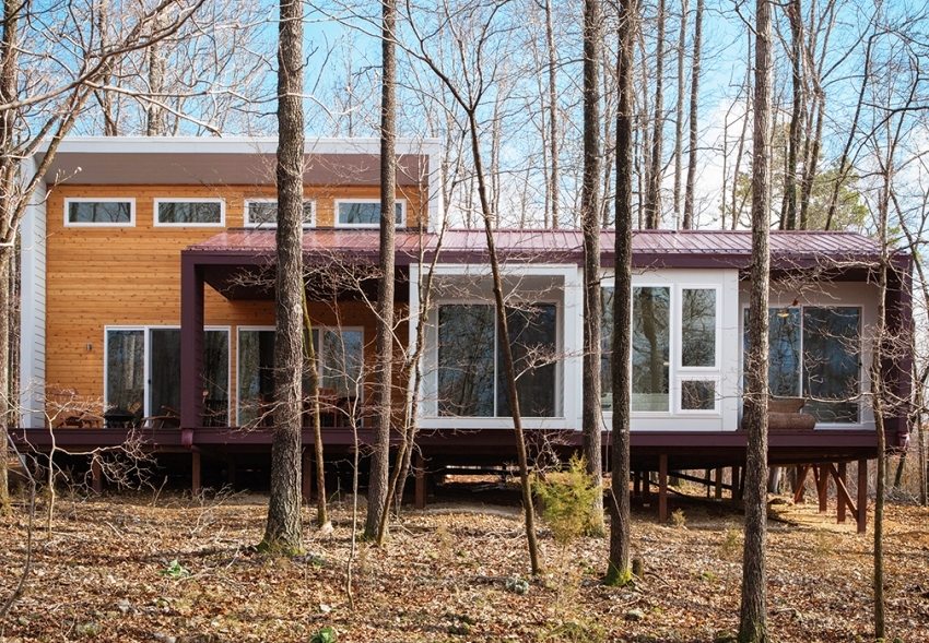 Frame house finished with modern building materials Frame house finished with modern building materials