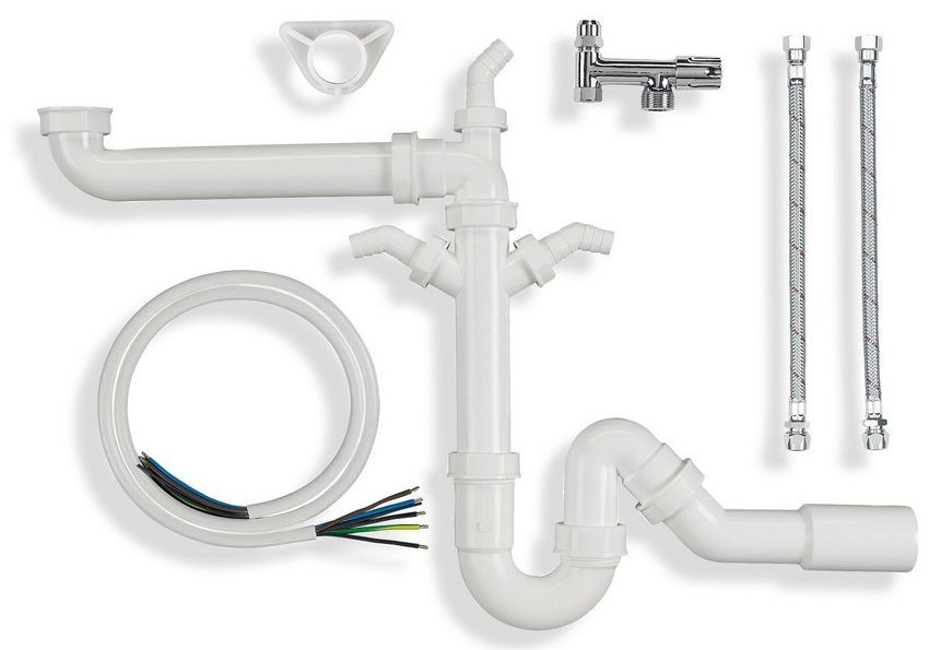 Кухненски комплект за свързване. Тип сифонна тръба за мивка Кухненски комплект за свързване. Тип сифонна тръба за мивка