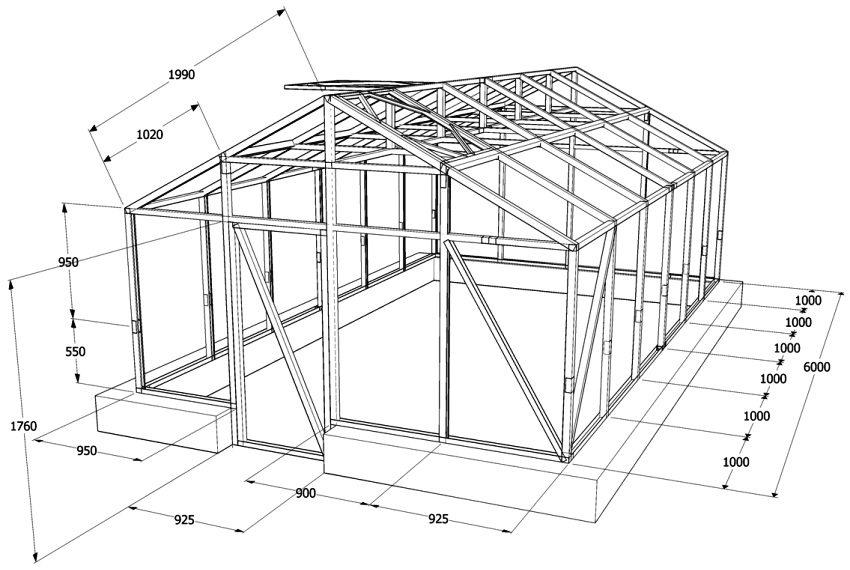 Le projet d'agencement d'un gazebo rectangulaire à partir d'un profilé métallique Le projet d'agencement d'un gazebo rectangulaire à partir d'un profilé métallique