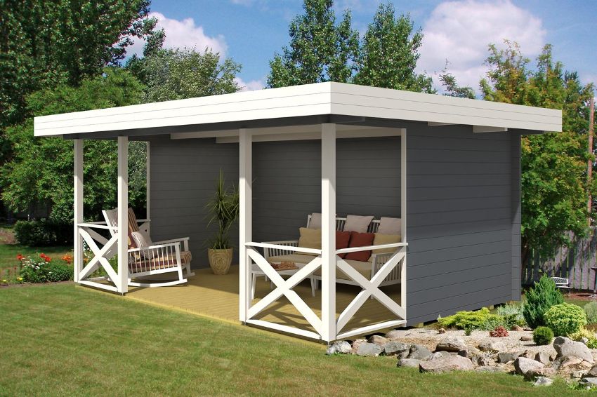 Projet 3D d'un gazebo rectangulaire en bois Projet 3D d'un gazebo rectangulaire en bois