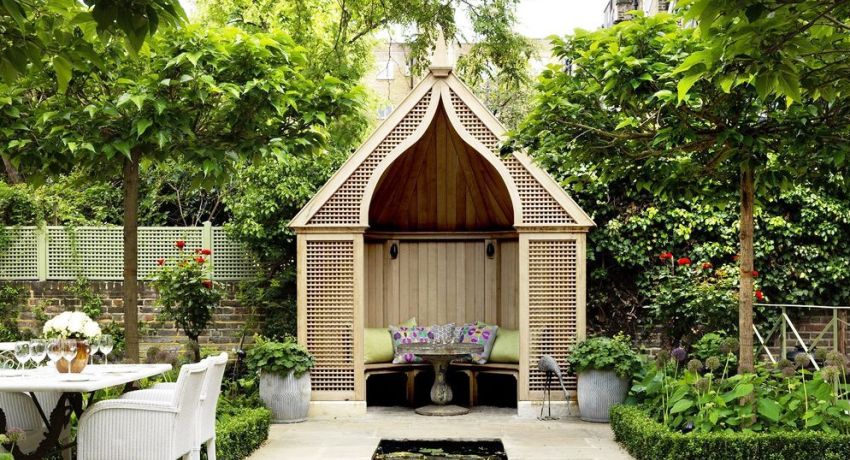 Sjenica izvornog oblika može ukrasiti svako dvorište Uradi sam sjenice od otpadnih materijala: fotografije izvornih rješenja