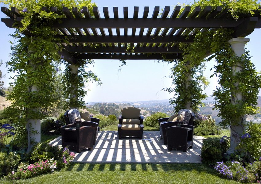 Kształtowanie krajobrazu pergoli z pnączami Kształtowanie krajobrazu pergoli z pnączami