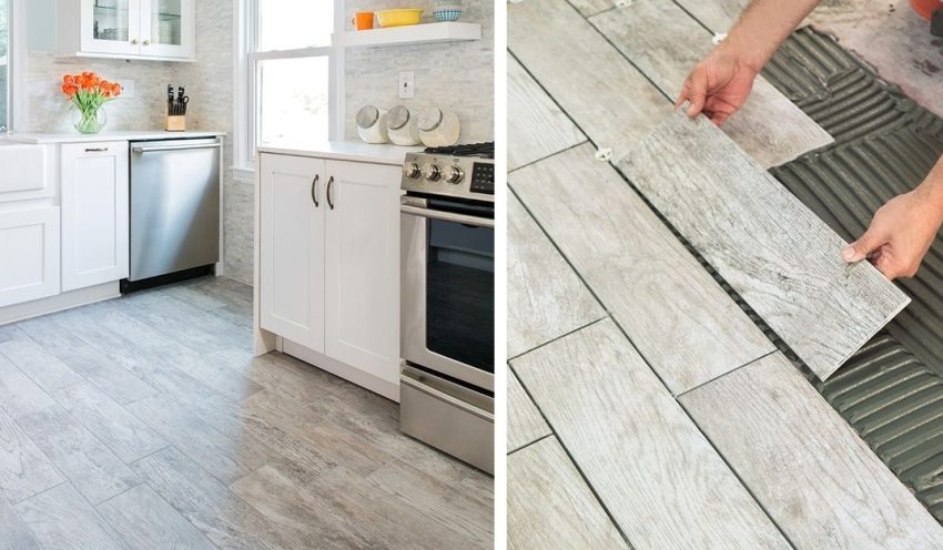 Postavljanje keramičkih pločica s imitacijom drvene površine Postavljanje keramičkih pločica s imitacijom drvene površine