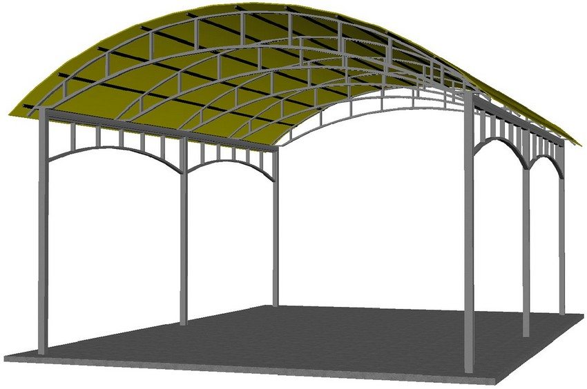 Projet de carport enduit de polycarbonate Projet de carport enduit de polycarbonate