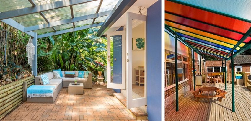 Diverses options pour les auvents de toit de cabanon Diverses options pour les auvents de toit de cabanon