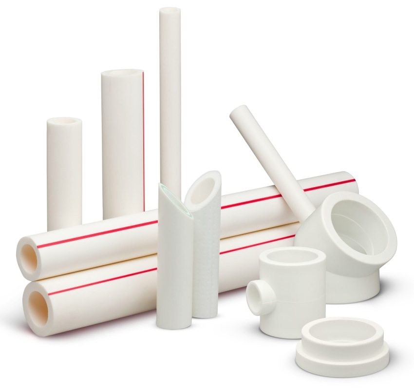 Polypropylene pipes can be reinforced with fiberglass or aluminum Polypropylene pipes can be reinforced with fiberglass or aluminum