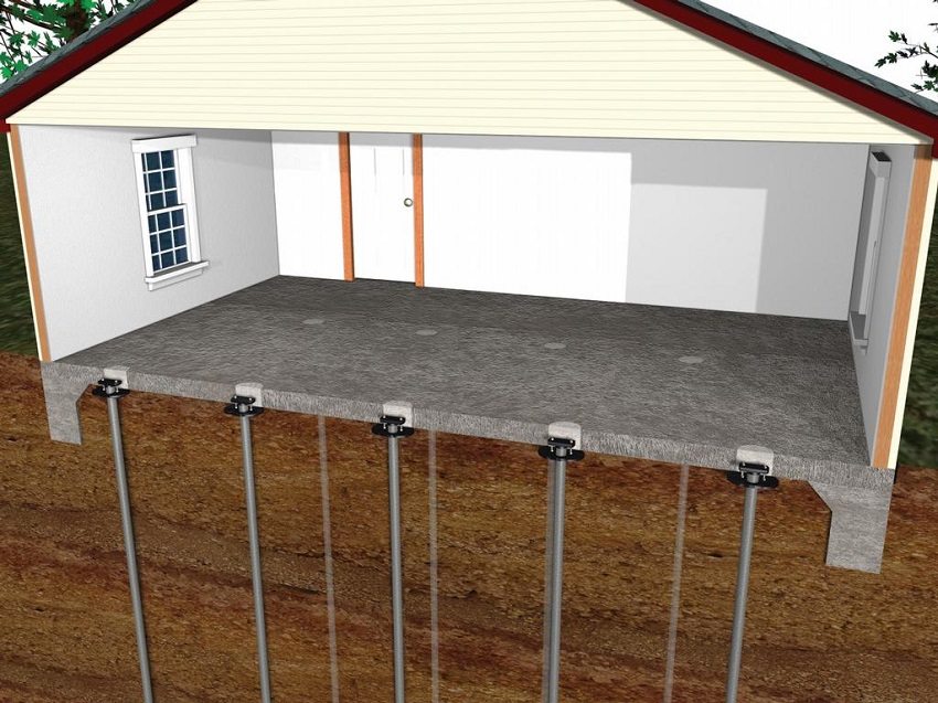 แผนผังแสดงฐานรากเสาเข็มสกรู แผนผังแสดงฐานรากเสาเข็มสกรู