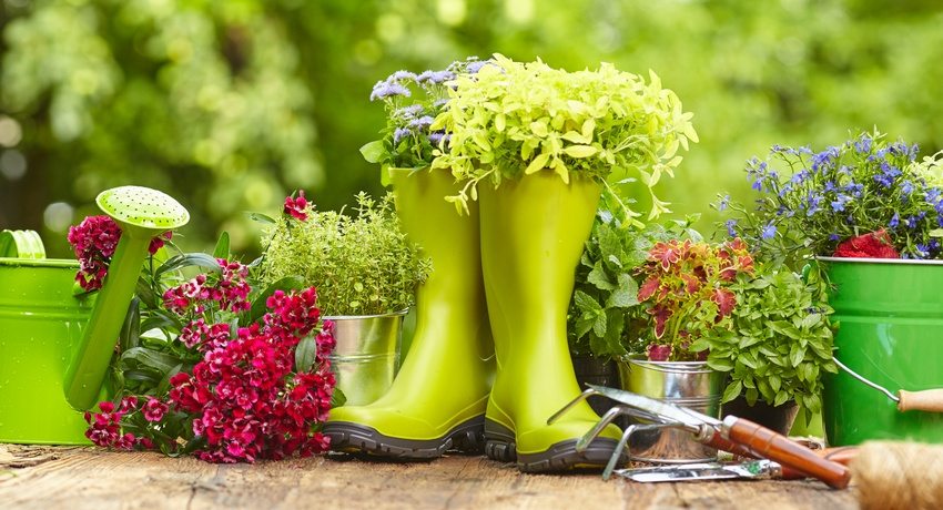 Blomsterbed lavet af skrotmaterialer bliver en original udsmykning af det personlige plot Gør-det-selv blomsterbede og blomsterbed fra skrotmaterialer: foto og guide til at skabe et unikt design