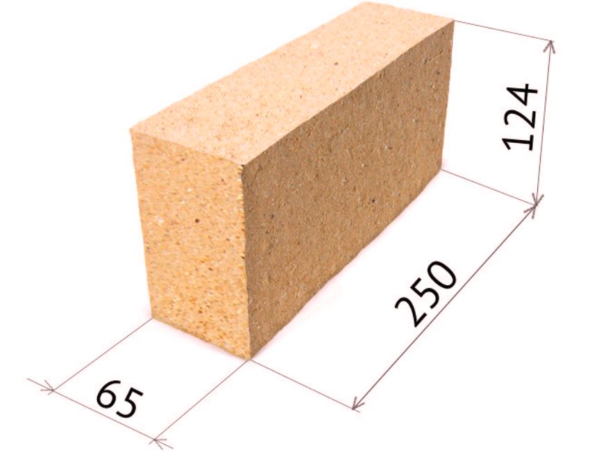 Dimensioner på ildfast mursten (ovn) Dimensioner på ildfast mursten (ovn)