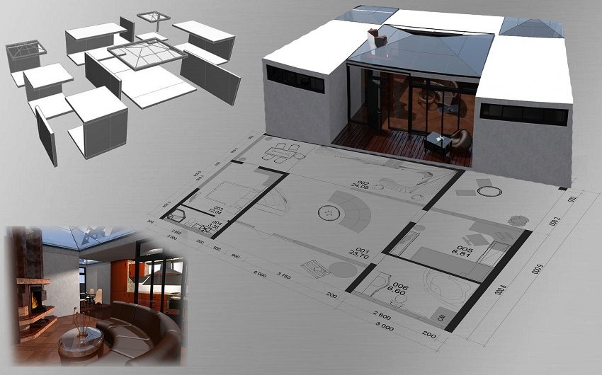 Boligbyggeprosjekt med 7 moduler Boligbyggeprosjekt med 7 moduler