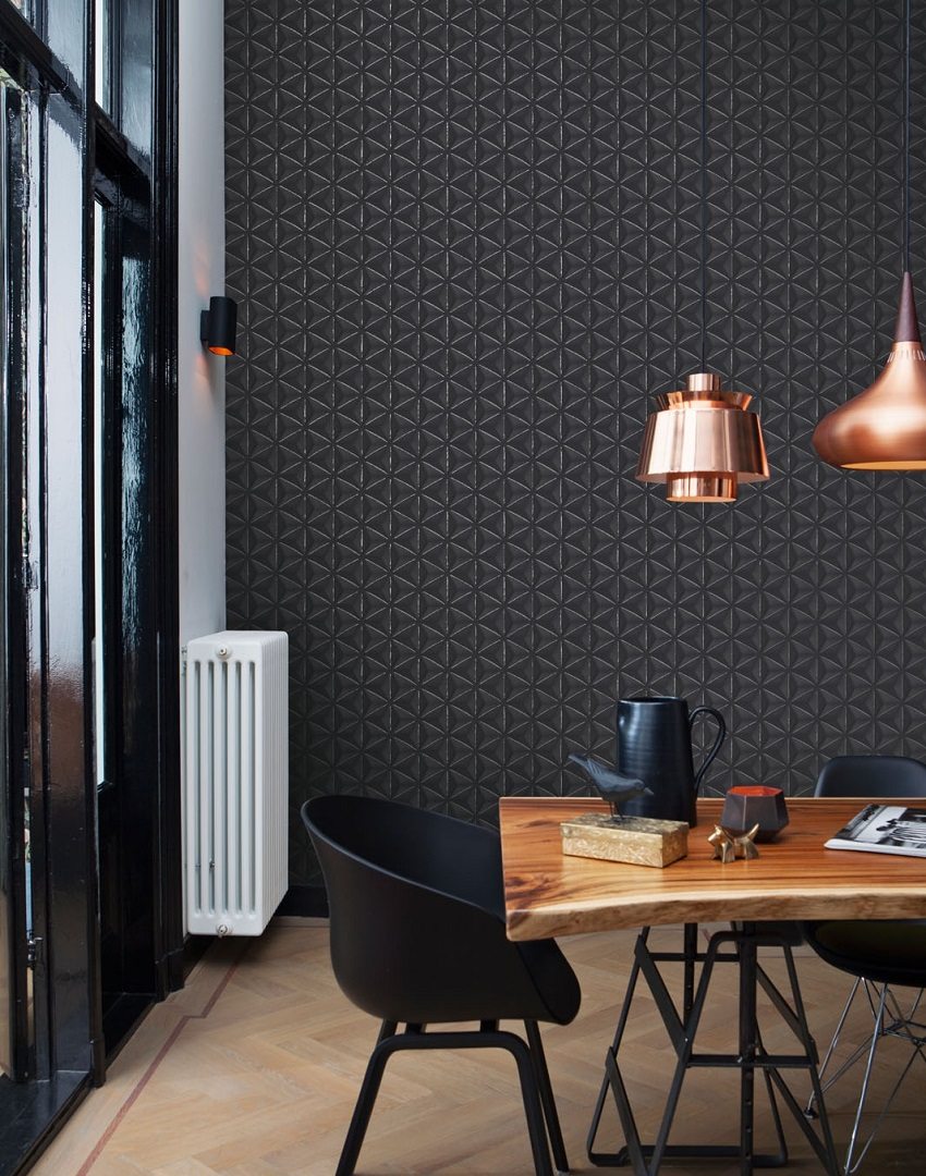 Ang madilim na metal na wallpaper ay mukhang napakahanga Ang madilim na metal na wallpaper ay mukhang napakahanga