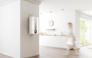 Flacher elektrischer Warmwasserbereiter 50 Liter