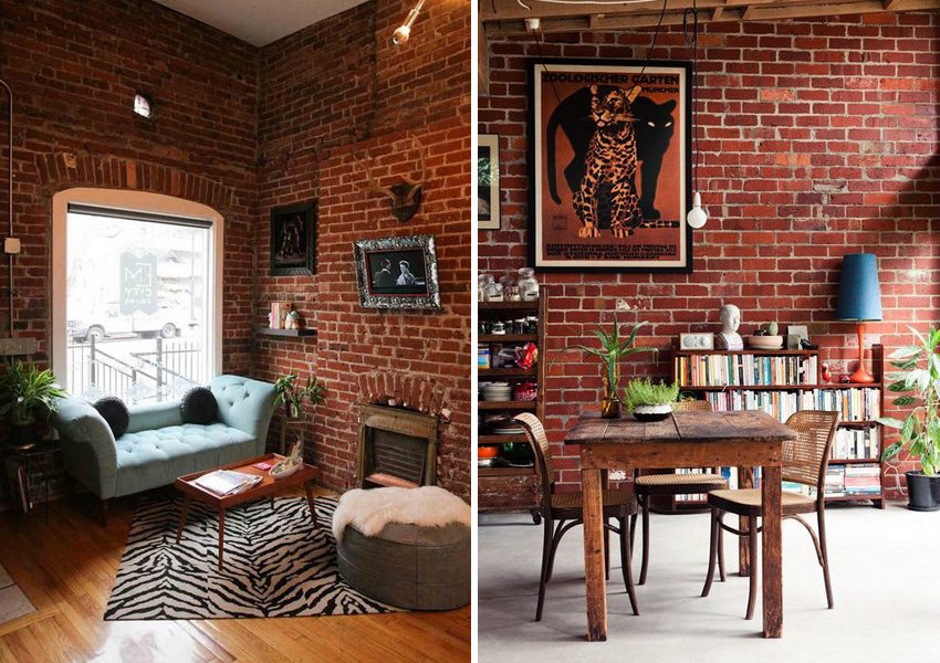 Тухлена декорация изглежда страхотно не само отвън, но и вътре в къщата Тухлена декорация изглежда страхотно не само отвън, но и вътре в къщата