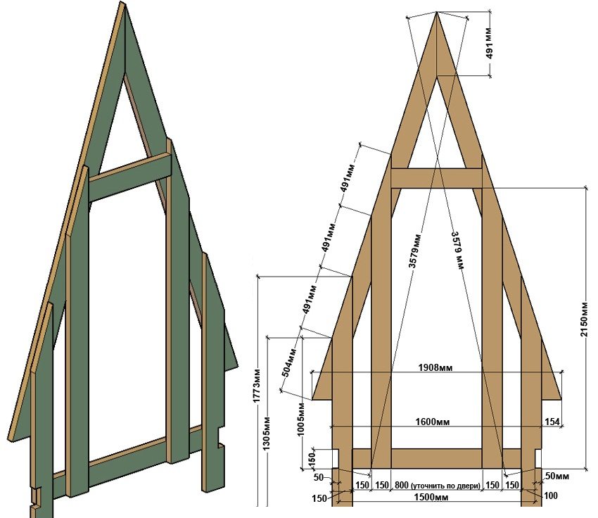 WC-kunyhó, 2. kép: elülső fal WC-kunyhó, 2. kép: elülső fal