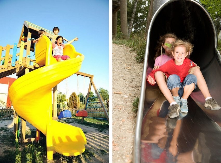 Ślizg do zjeżdżalni można kupić w fabryce lub samodzielnie Ślizg do zjeżdżalni można kupić w fabryce lub samodzielnie