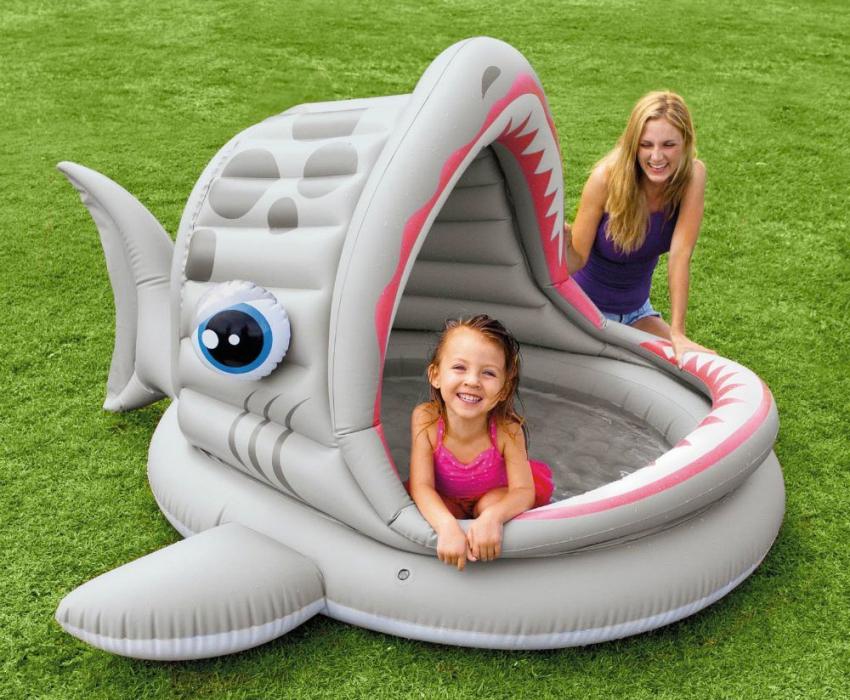 Piscina infantil amb dosser inflable de badall Piscina infantil amb dosser inflable de badall
