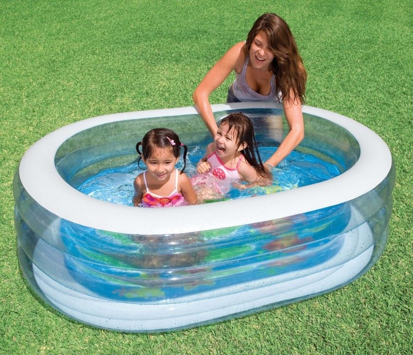Piscina oval transparent inflable Piscina oval transparent inflable