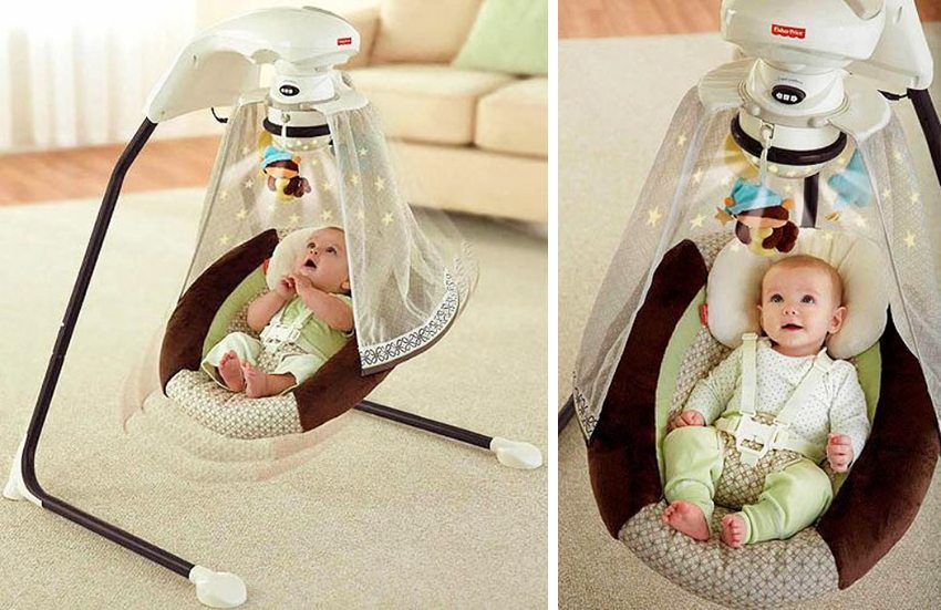 Huśtawka elektryczna przeznaczona jest do huśtania dziecka Huśtawka elektryczna przeznaczona jest do huśtania dziecka