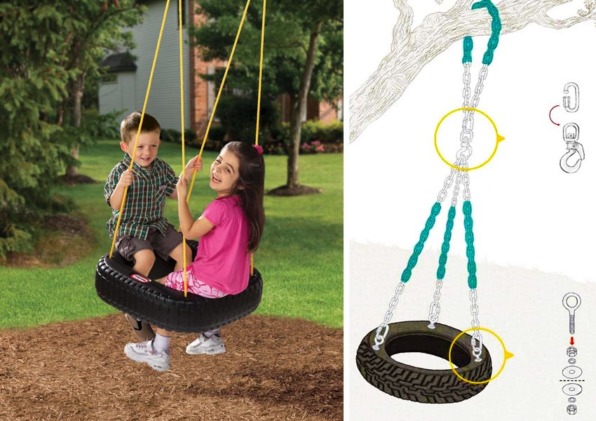 Za pomocą łańcuchów lub zawiesi możesz wykonać mocny zamach z opony Za pomocą łańcuchów lub zawiesi możesz wykonać mocny zamach z opony