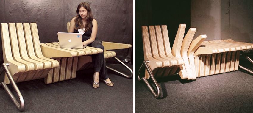 Benktransformator laget av mange roterende treelementer på et metallrør Benktransformator laget av mange roterende treelementer på et metallrør