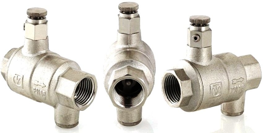 Обратен клапан с дренаж и отдушник Обратен клапан с дренаж и отдушник