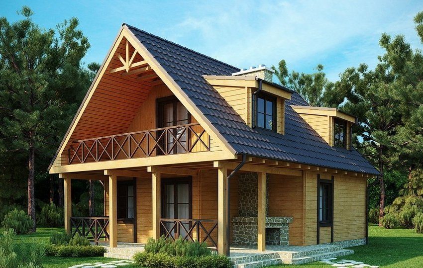 פרויקט בית דו קומתי 8x8 עם עליית גג: נוף לחצר האחורית עם מרפסת ותנור אבן פרויקט בית דו קומתי 8x8 עם עליית גג: נוף לחצר האחורית עם מרפסת ותנור אבן