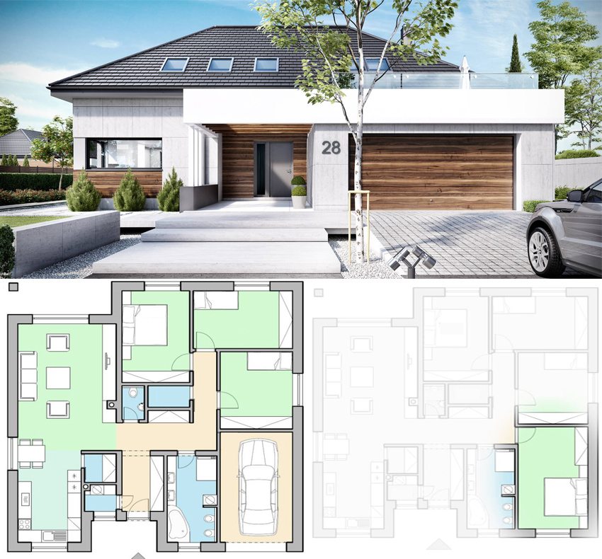 Planlegging og visualisering av et hus 9 til 9 meter med en funksjonell planløsning Planlegging og visualisering av et hus 9 til 9 meter med en funksjonell planløsning