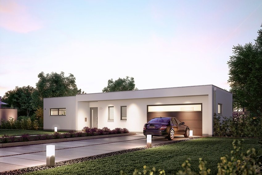 Luftbetonghusprosjekt med en romslig garasje under ett tak Luftbetonghusprosjekt med en romslig garasje under ett tak