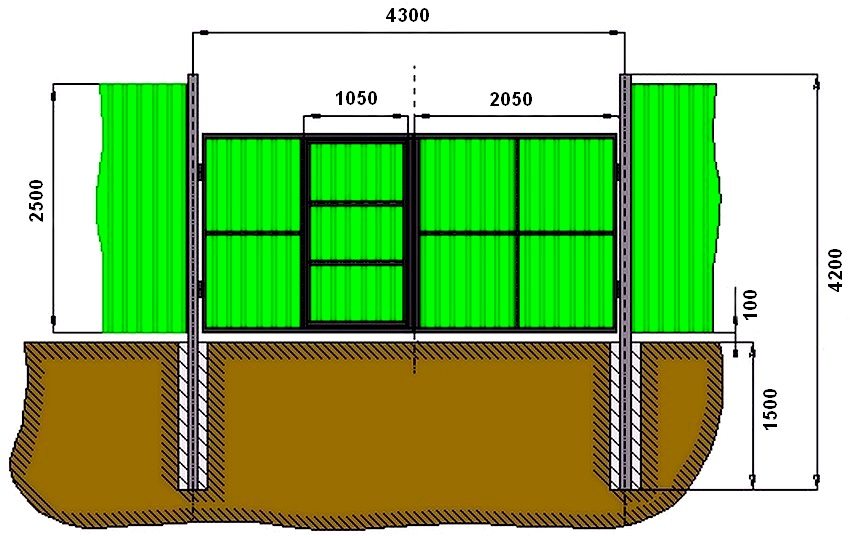 Monteringsdimensjoner på bølgepappdører med en gangpinne innebygd i rammen Monteringsdimensjoner på bølgepappdører med en gangpinne innebygd i rammen
