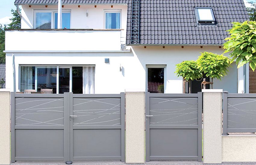 Mulighet for metallsvingporter med gang Mulighet for metallsvingporter med gang