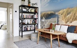 Fototapet som utvider plassen i utformingen av en moderne leilighet