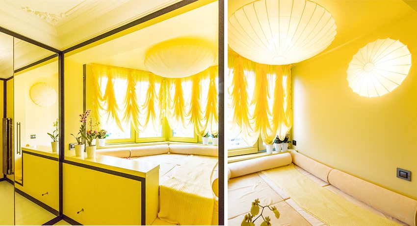 Светла спалня, която заемаше цялото пространство на лоджията Светла спалня, която заемаше цялото пространство на лоджията